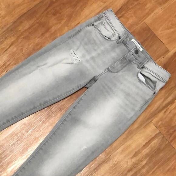 Banana Republic Light Gray Faded Distressed Jeans Size 28 - Picture 1 of 12
